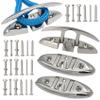 VEITHI 316 Stainless Steel Boat Folding Cleat 5 inch, Flip up Dock Cleat for Deck and Boat, Boat Tie Down Cleats Dock Cleats Folding Cleat Rope Cleat Pop Up Cleat Boat Cleats with Fasteners (4 Pack) view 1