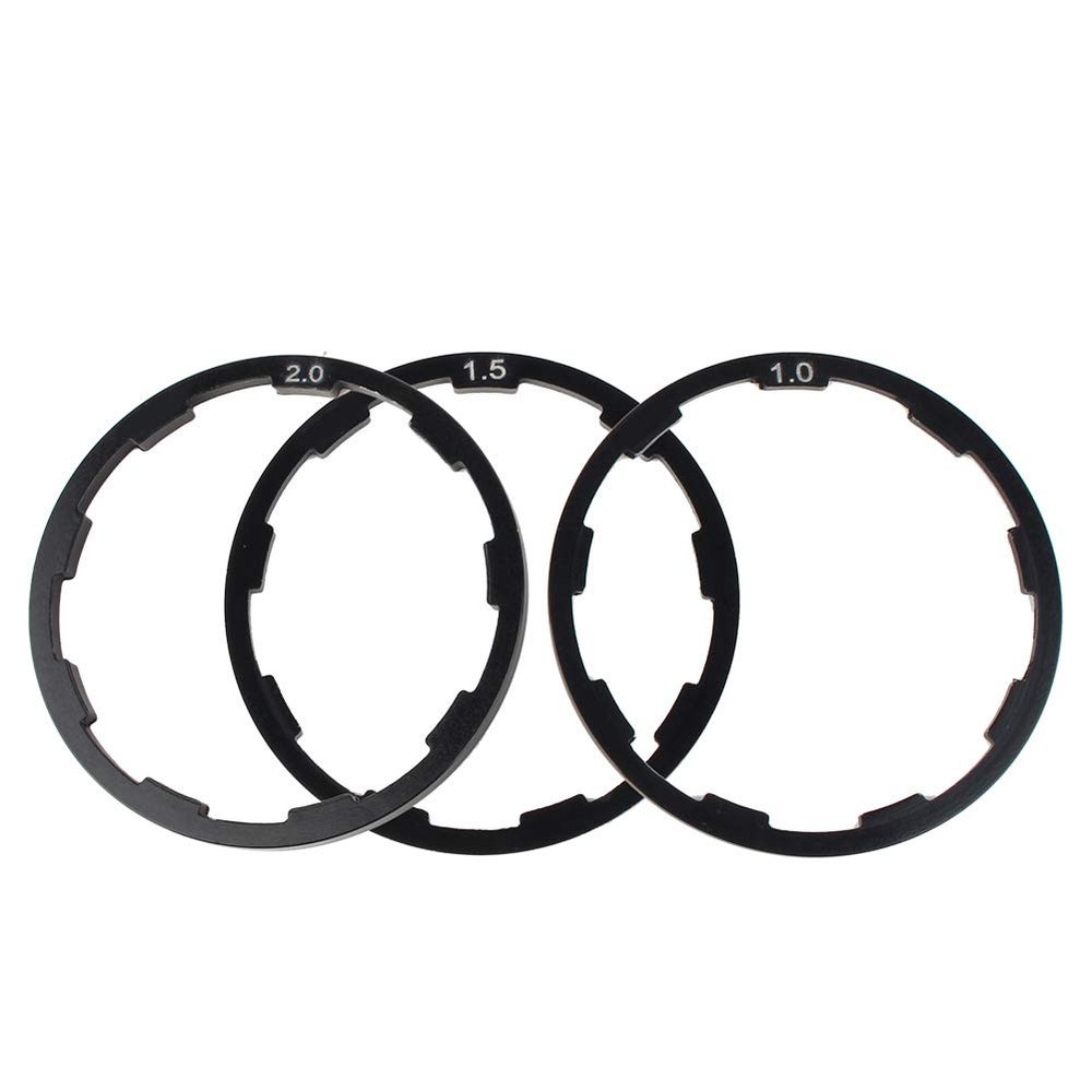 Bicycle Axle Washer, 3-Piece Spacer Set with 1mm 1.5mm 2mm Thicknesses Bottom Bracket Spacer for Cyclists Mechanics and DIY Bike Repair