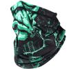 Neck Gaiter Face Mask Bandana for Men Women Reusable Face Cover Balaclava Scarf (Skull Green) view 1