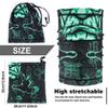 Neck Gaiter Face Mask Bandana for Men Women Reusable Face Cover Balaclava Scarf (Skull Green) view 3