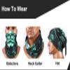 Neck Gaiter Face Mask Bandana for Men Women Reusable Face Cover Balaclava Scarf (Skull Green) view 4
