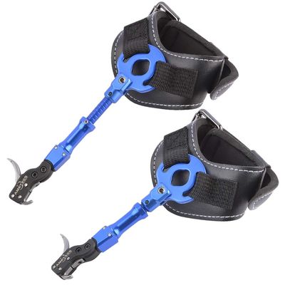 ZSHJGJR Compound Bow Release Aid Single Jaw Archery Release Trigger 360 Swivel Caliper Head Fully Adjustable Wrist Release for Hunting Shooting Practice (Blue)