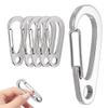 5 PCS 2.17 Inch Stainless Steel Carabiner Clip Spring-Snap Hook,EDC Heavy Duty Mini Custom Quick Release Hook for Outdoor Key Chain Swing Set Camping Fishing Hiking Traveling Hammock (2.17 Inch) view 1