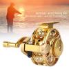 Dilwe Portable Fishing reels, 5 Bearings high Speed Fishing Wheel Made of Lightweight Aerospace Aluminum with a Gear Ratio of 3.0: 1 Golden(for Right Hand) view 2