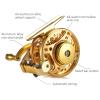 Dilwe Portable Fishing reels, 5 Bearings high Speed Fishing Wheel Made of Lightweight Aerospace Aluminum with a Gear Ratio of 3.0: 1 Golden(for Right Hand) view 3