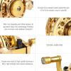 Dilwe Portable Fishing reels, 5 Bearings high Speed Fishing Wheel Made of Lightweight Aerospace Aluminum with a Gear Ratio of 3.0: 1 Golden(for Right Hand) view 4