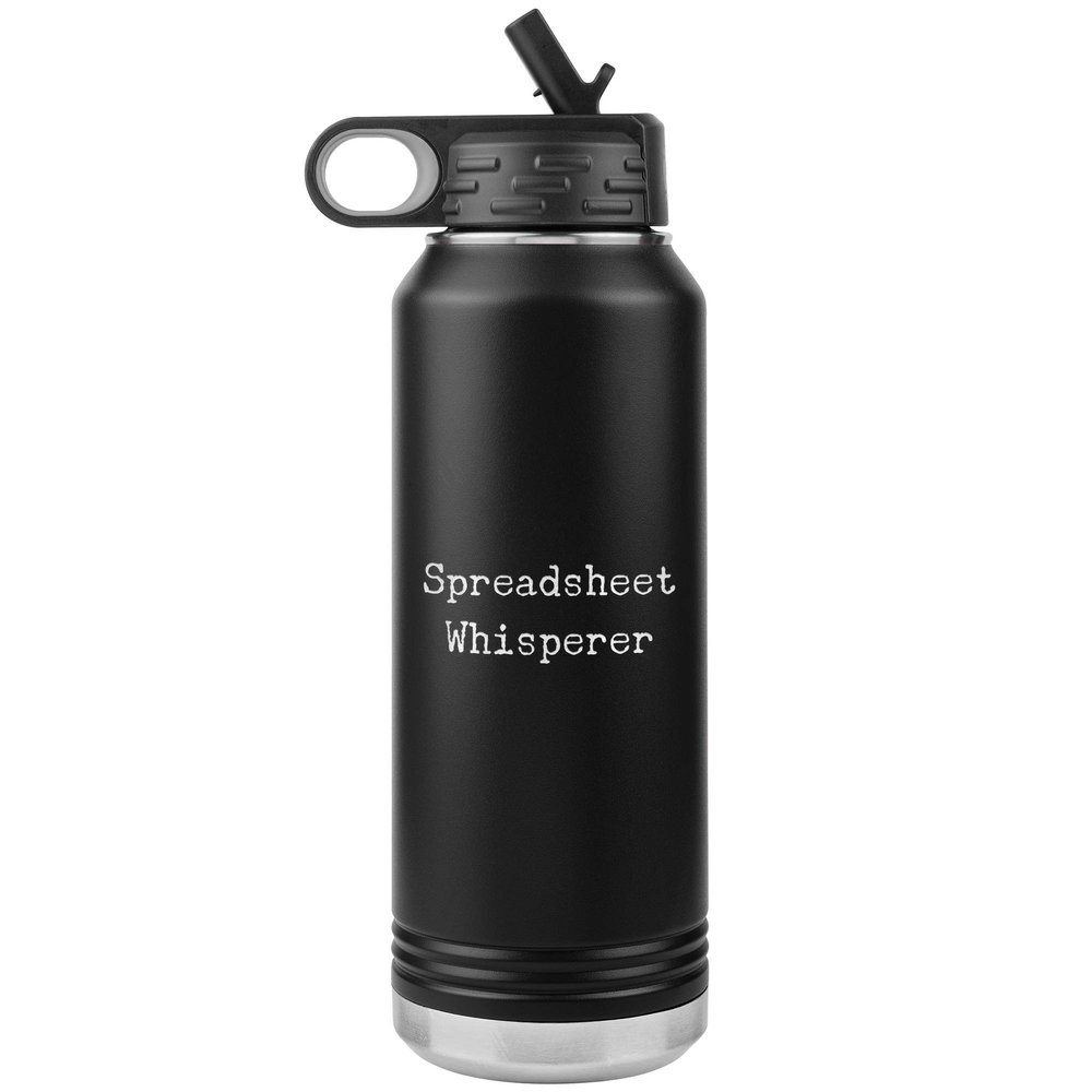 Game On Novelties Spreadsheet Whisperer Water Bottle Tumbler 32oz Novelty Gift spreadsheet Water Bottle Large Giant Water Bottle Accountant