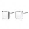 WXJLYZRCXK Earrings S925 Sterling Sier Earrings Simple and Stylish Geometric Square Stud Earrings Personality Temperament Jewellery Gift for Women view 1
