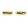 WXJLYZRCXK Earrings S925 Sterling Sier Earrings Simple and Cute Always English Alphabet Design Stud Earrings Personality Temperament Jewellery Gift for Women and Girls,Gold view 1
