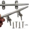 VEITHI Boat Cleats Dock Cleats 8 inch 316 Stainless Steel, Boat Dock Cleats Open Base, Boat Cleat Marine Cleats with Hardware, Rope Cleat for Boat/Yacht/Deck/Nautical Decor (1 Pack) view 2