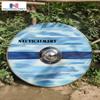 Nautical-Mart Aged Wood Viking Shield in Glacier Blue - SCA/LARP/Norse/Norway/Antique/Armor view 2