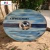 Nautical-Mart Aged Wood Viking Shield in Glacier Blue - SCA/LARP/Norse/Norway/Antique/Armor view 4