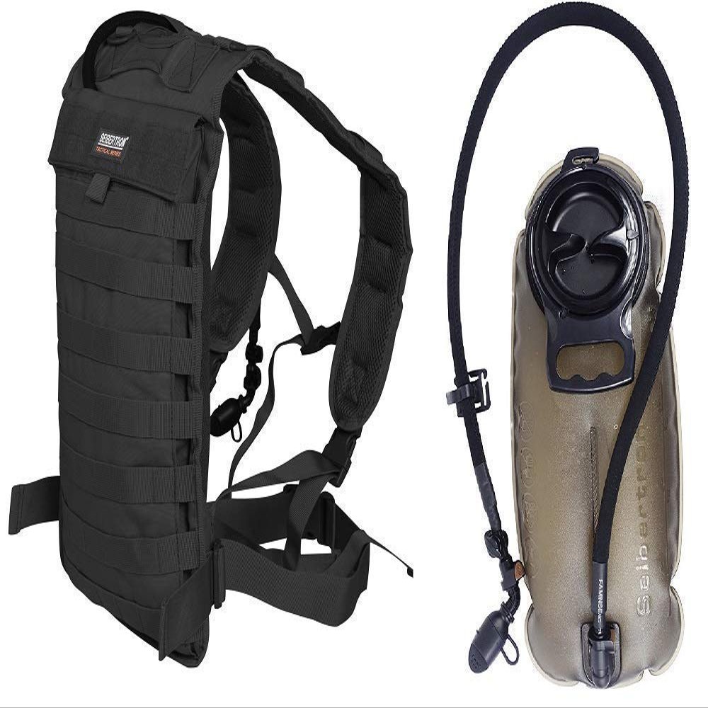 Seibertron Hydration Carrier Pack Black and 2.5 Liter Water Bladder