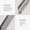 Navaris Ultralight Titanium Backpacking Shovel - Lightweight Camping Trowel Multitool with Ruler Lines - Includes Protective Sleeve view 3