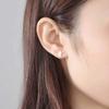 WXJLYZRCXK Earrings S925 Sterling Earrings Creative Pattern Asymmetrical Stud Earrings Personality Temperament Jewellery for Women and Girls Two Earrings Different in Style,Sier view 4
