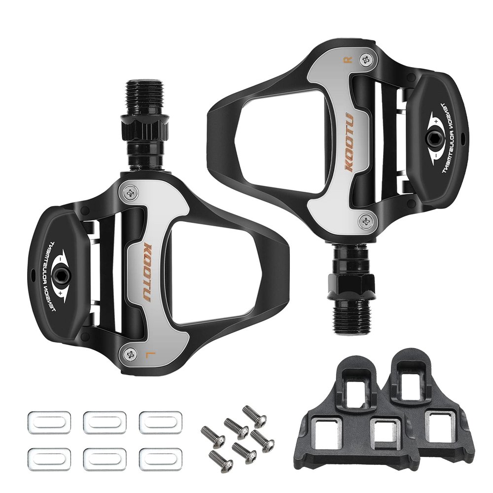 KOOTU KEO Bike Pedals 9/16" Universal Road Bike Pedals Bicycle Platform Pedals Clipless Pedals Suitable for Road Bike Spin Bike MTB Indoor Bike
