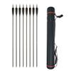 SHARROW Archery 6pcs Carbon Arrow Spine 350 Hunting Arrows 30 Inch Target Practice Arrows with Removable Tips for Compound Bow and Recurve Bow (6pcs Arrows +1pcs Arrow Quiver) view 1