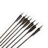 SHARROW Archery 6pcs Carbon Arrow Spine 350 Hunting Arrows 30 Inch Target Practice Arrows with Removable Tips for Compound Bow and Recurve Bow (6pcs Arrows +1pcs Arrow Quiver) view 2