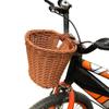 Faruxue Bike Basket for Kids, Sturdy and Plastic Rattan Basket, Kids Accessory, Kids Front Handlebar Basket, Child Storage Basket, 21X14X16CM view 1