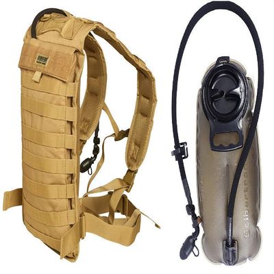 Seibertron Hydration Carrier Pack Khaki and 2.5 Liter Water Bladder