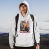 Tee Hunt Fill 'Er Up Sweatshirt Sexy Pin-up Girl Biker Hoodie White Small view 2