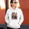 Tee Hunt Fill 'Er Up Sweatshirt Sexy Pin-up Girl Biker Hoodie White Small view 3