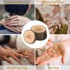 2 Pcs Ring Box for Wedding Ceremony, Wooden Ring box for Engagement Ring Small Wooden Rustic Mr and Mrs Bearer Holder for Anniversaries day view 4