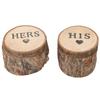 2Pcs Wedding Ring Box, Wooden Box Rustic Mr and Mrs Ring Bearer Holder Wedding Bearer for Display (Hers and His) view 1