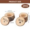 2Pcs Wedding Ring Box, Wooden Box Rustic Mr and Mrs Ring Bearer Holder Wedding Bearer for Display (Hers and His) view 2