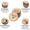 2Pcs Wedding Ring Box, Wooden Box Rustic Mr and Mrs Ring Bearer Holder Wedding Bearer for Display (Hers and His) view 3