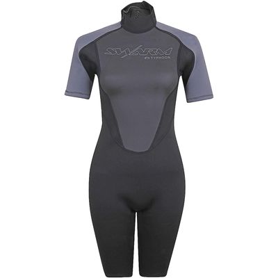 Typhoon Womens Swarm3 3/2mm Shorty Wetsuit - Black/Graphite 250986 8