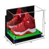 Better Display Cases Acrylic Large Shoe Display Case for Basketball Shoe Soccer Cleat Football Cleat with Mirror, Dark Blue Risers, Wall Mount and Turf Base (A013/V11) view 2