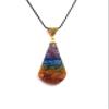 ASTROGHAR Natural Chakra Crystals Chips Flower of Life Sacred Geometry Orgone Pendant for Men and Women view 1