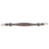 Circle Y Bronco Blue Texas Flower Adjustable Durable Leather Wither Strap with Turquoise & Brown Detailing, Rust-Resistant Hardware & Hand-Tooled Filigree | Horse Tack for Riding & Shows view 1