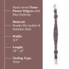 Circle Y Bronco Blue Texas Flower Adjustable Durable Leather Wither Strap with Turquoise & Brown Detailing, Rust-Resistant Hardware & Hand-Tooled Filigree | Horse Tack for Riding & Shows view 2