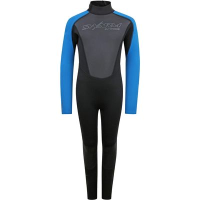 Typhoon Swarm3 Boys 3/2mm Fullsuit Wetsuit - Black/Blue 250989 M