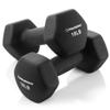 Philosophy Gym Neoprene Dumbbell Hexagon Hand Weights, 10 lb Pair - 20 lb Total view 1