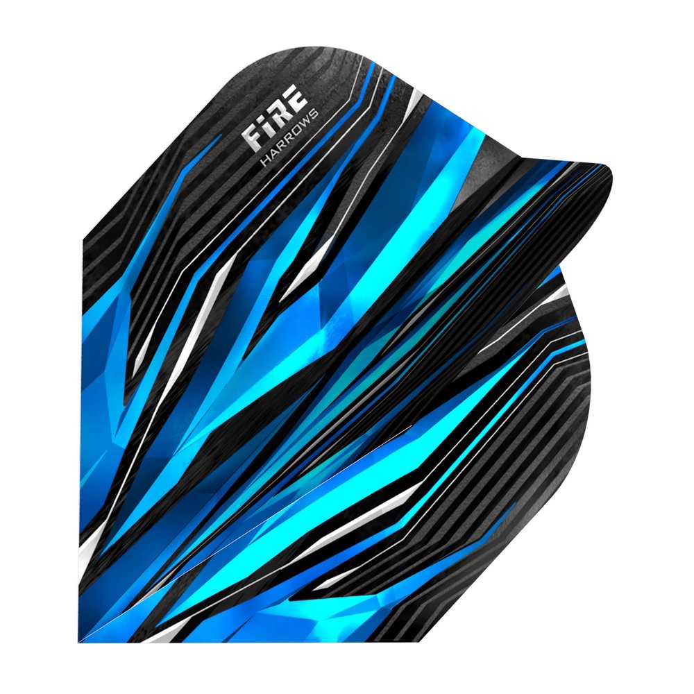 Harrows Fire Extra Strong Dart Flights - 5 Set Pack - 15 Dart Flights in Total (Aqua, Standard)