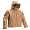 DEFCON 5 Tactical Softshell Jacket with Detachable Hood OD Green Black Coyote Brown D5-3430 OD B CB view 1