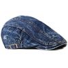 2 Pack Mens Denim Cotton Newsboy Cap Ivy Gatsby Driving Hunting Cabbie Hats (I) view 2