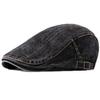 2 Pack Mens Denim Cotton Newsboy Cap Ivy Gatsby Driving Hunting Cabbie Hats (I) view 3