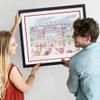 Bryant Denny Stadium Word Art - 22x26 Framed - Handwritten with Every Win in History  Crimson Tide Poster  Alabama Gifts & Decor view 2