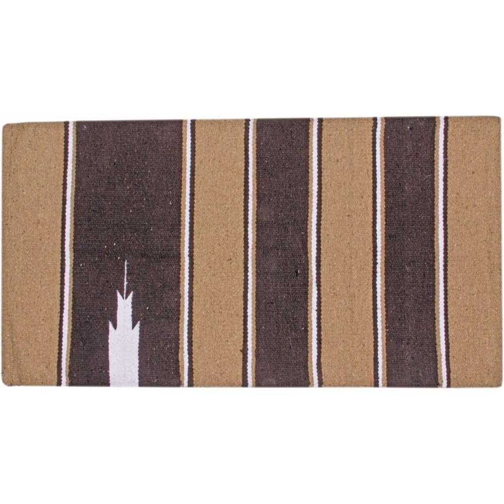 Dura-Tech Navajo Blanket | Versatile Horse Companion | Navajo Design | Thin Yet Protective | Keeps Show Pads Clean | Striking Colorful Blend | Size 34" x 36" | Color Brown/Tan