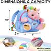 Naturally KIDSUpgraded Toddler Backpack w Removable Pink Unicorn Toy for Girls Age 2-6 | Side & Inner Pockets, Reflective Logo, Name Tag | Cute Christmas & Birthday Gifts view 2