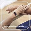 Fitbit Luxe-Fitness and Wellness-Tracker with Stress Management, Sleep-Tracking and 24/7 Heart Rate, One Size S L Bands Included, Lunar White/Soft Gold Stainless Steel, 1 Count view 4