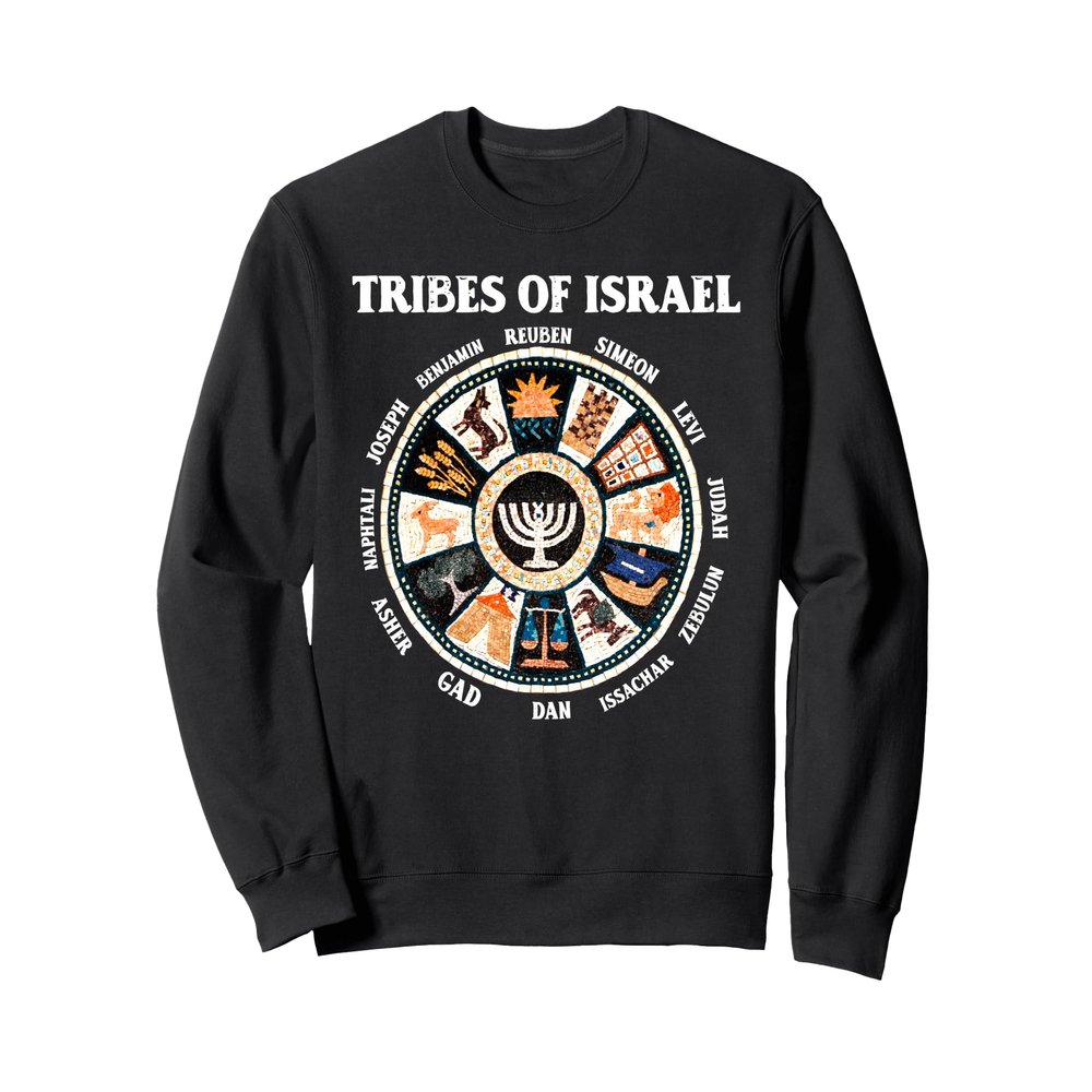 12 Twelve Tribes of Israel Hebrew Israelite Judah Jerusalem Sweatshirt