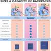 Naturally KIDS Upgraded Medium Backpack w Removable Pink Unicorn Toy for Girls Age 4-7 | Side & Inner Pockets, Reflective Logo, Name Tag | Unicorn Gifts for 5 Year Old Girls  Medium size view 2