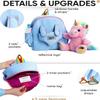 Naturally KIDS Upgraded Medium Backpack w Removable Pink Unicorn Toy for Girls Age 4-7 | Side & Inner Pockets, Reflective Logo, Name Tag | Unicorn Gifts for 5 Year Old Girls  Medium size view 4