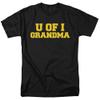 University of Iowa Official Grandma Unisex Adult T-Shirt, Black, 3X-Large view 1