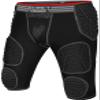 Exxact Sports Combat 7-Pad Adult Football Girdle for Men with Cup Pocket, Padded Compression Shorts with Integrated Pads, Men's Girdle Football (AS, Black) view 1